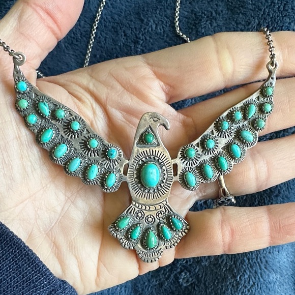 Spell Jewelry - Spell Silver and Turquoise Bird Necklace
